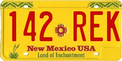 NM license plate 142REK
