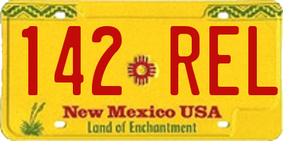 NM license plate 142REL