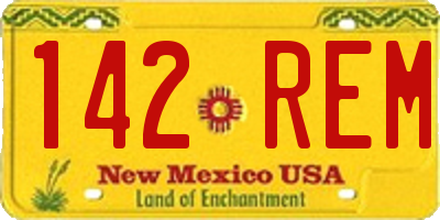 NM license plate 142REM