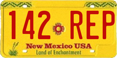 NM license plate 142REP