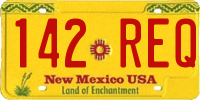 NM license plate 142REQ