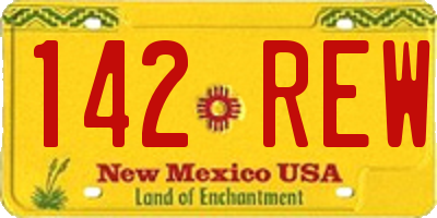 NM license plate 142REW