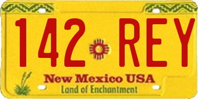NM license plate 142REY