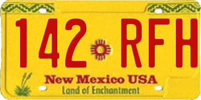 NM license plate 142RFH