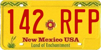 NM license plate 142RFP