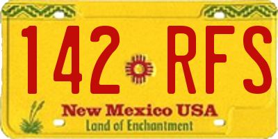 NM license plate 142RFS