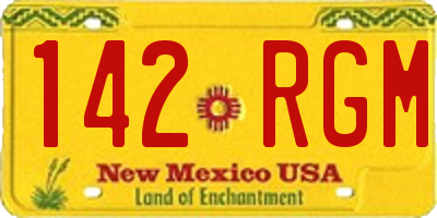 NM license plate 142RGM