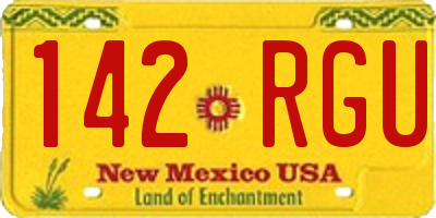 NM license plate 142RGU