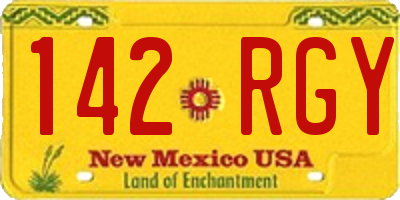 NM license plate 142RGY