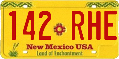 NM license plate 142RHE