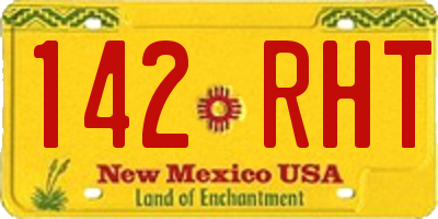 NM license plate 142RHT