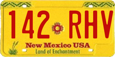 NM license plate 142RHV