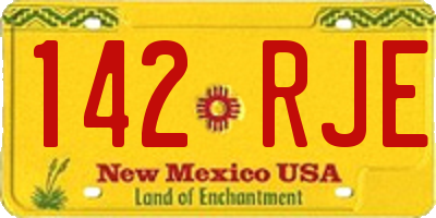 NM license plate 142RJE