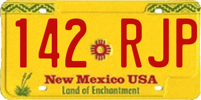 NM license plate 142RJP