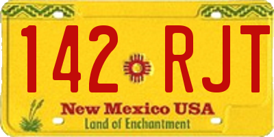 NM license plate 142RJT