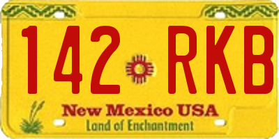 NM license plate 142RKB