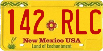 NM license plate 142RLC