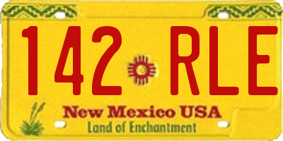 NM license plate 142RLE