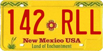 NM license plate 142RLL