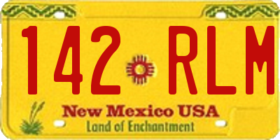 NM license plate 142RLM