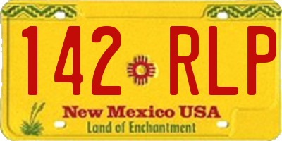 NM license plate 142RLP