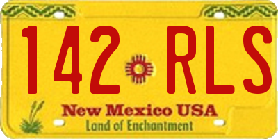 NM license plate 142RLS