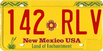 NM license plate 142RLV