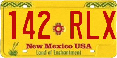 NM license plate 142RLX