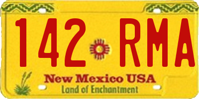 NM license plate 142RMA