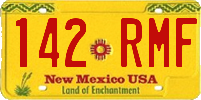 NM license plate 142RMF