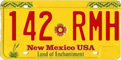 NM license plate 142RMH