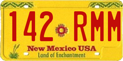 NM license plate 142RMM