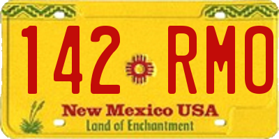 NM license plate 142RMO