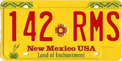 NM license plate 142RMS