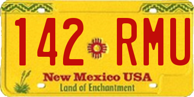 NM license plate 142RMU