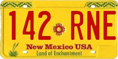 NM license plate 142RNE