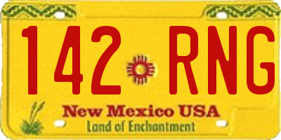NM license plate 142RNG