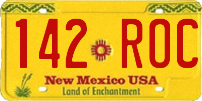 NM license plate 142ROC