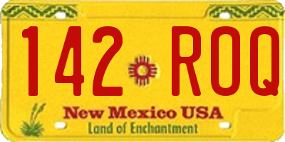 NM license plate 142ROQ