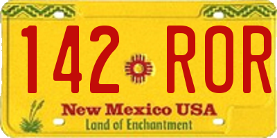 NM license plate 142ROR