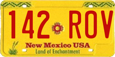 NM license plate 142ROV