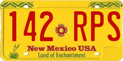 NM license plate 142RPS