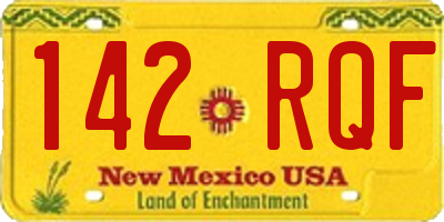 NM license plate 142RQF