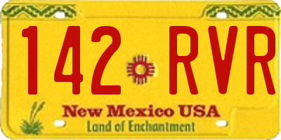 NM license plate 142RVR
