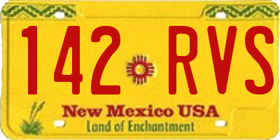 NM license plate 142RVS