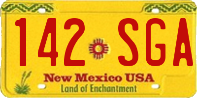NM license plate 142SGA