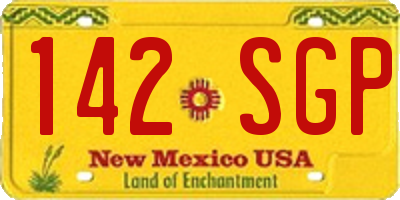 NM license plate 142SGP