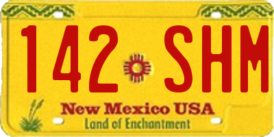 NM license plate 142SHM