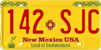 NM license plate 142SJC