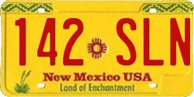NM license plate 142SLN